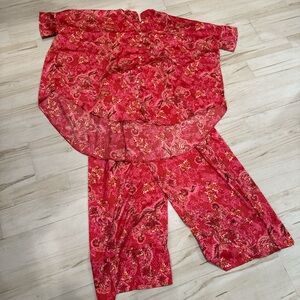Free People Red Loungewear Set ❤️ Luxe Like-New | Size S